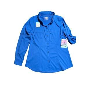 Reel Legends Saltwater Shirt Blue Size PM